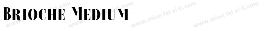 Brioche Medium字体转换